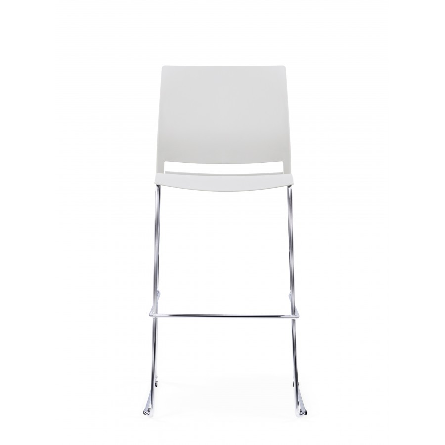 Verse Shell Skid Base Bar Stool